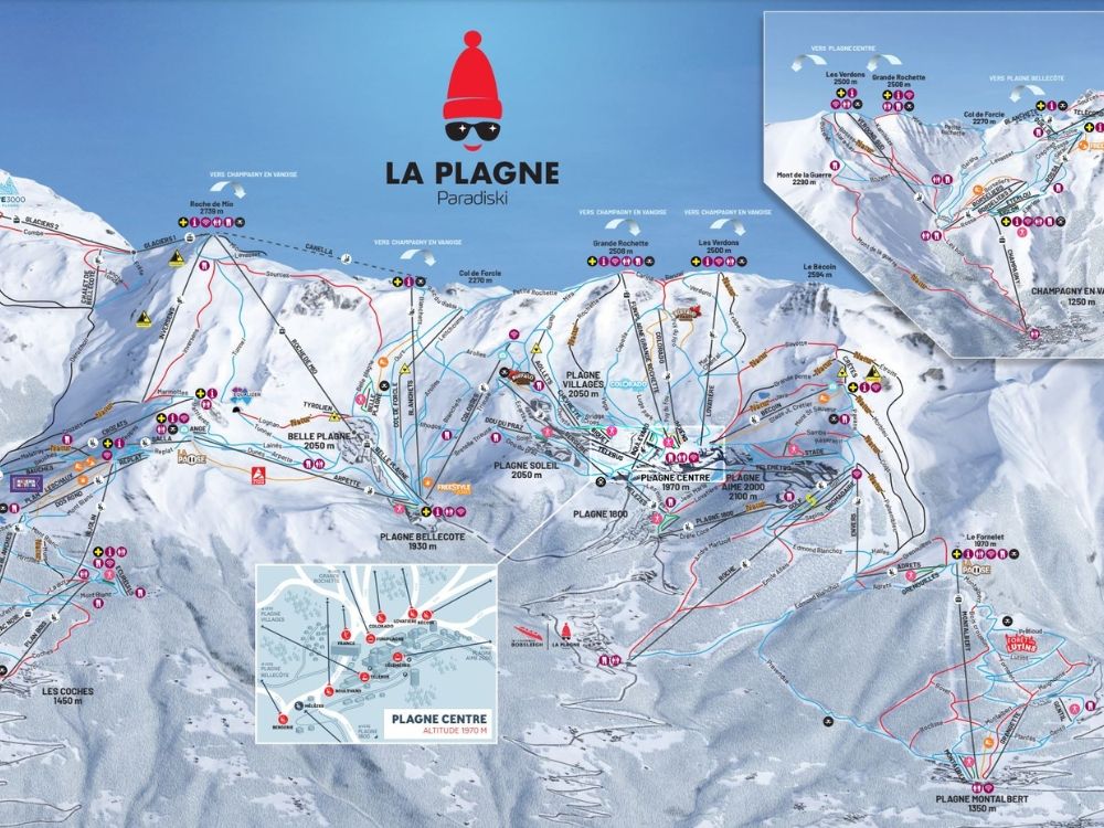 pistekaart la plagne